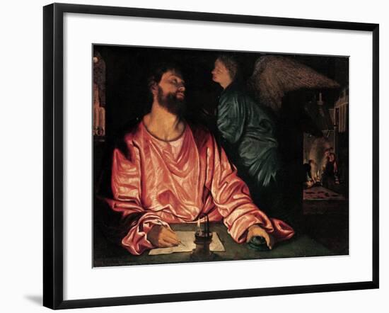 Saint Matthew and the Angel, c.1534-Giovanni Girolamo Savoldo-Framed Giclee Print