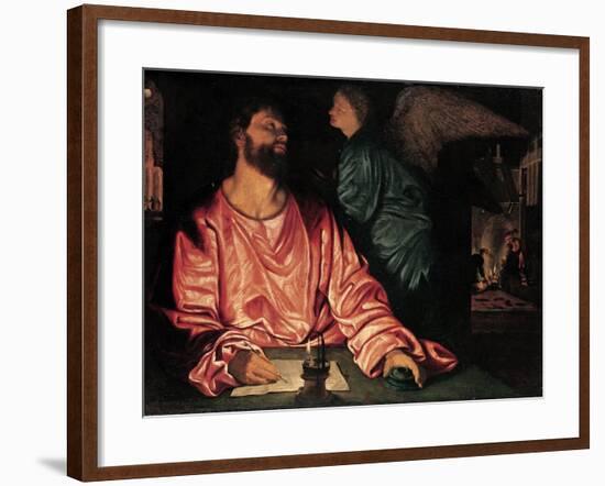 Saint Matthew and the Angel, c.1534-Giovanni Girolamo Savoldo-Framed Giclee Print