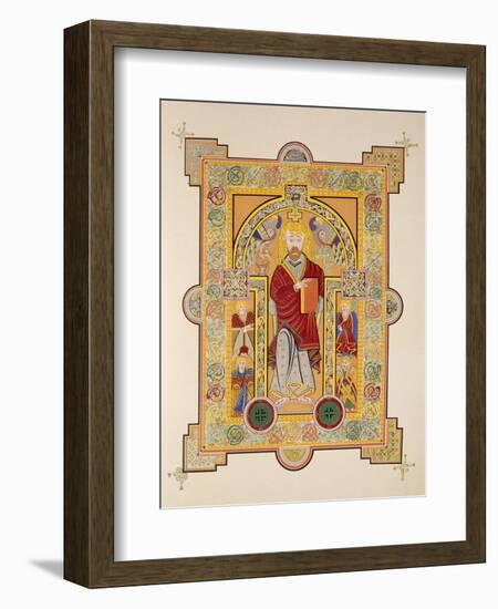 Saint Matthew, from a Facsimile Copy of the Book of Kells, Pub. by Day and Son-Irish School-Framed Giclee Print