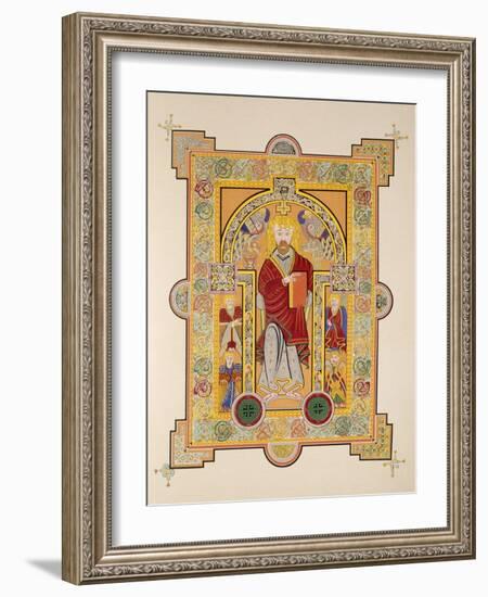 Saint Matthew, from a Facsimile Copy of the Book of Kells, Pub. by Day and Son-Irish School-Framed Giclee Print