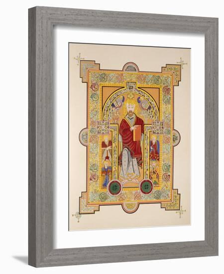 Saint Matthew, from a Facsimile Copy of the Book of Kells, Pub. by Day and Son-Irish School-Framed Giclee Print