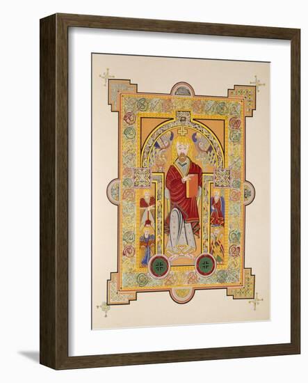 Saint Matthew, from a Facsimile Copy of the Book of Kells, Pub. by Day and Son-Irish School-Framed Giclee Print