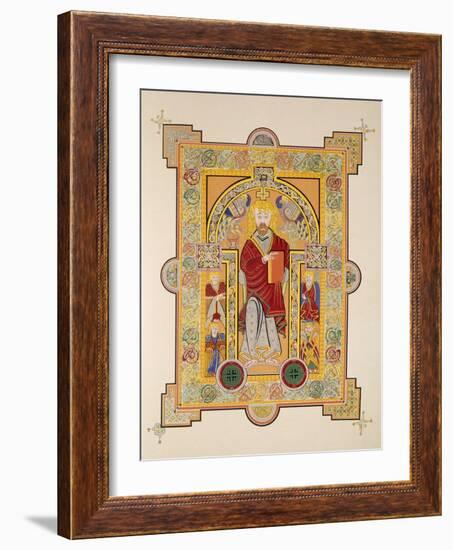 Saint Matthew, from a Facsimile Copy of the Book of Kells, Pub. by Day and Son-Irish School-Framed Giclee Print