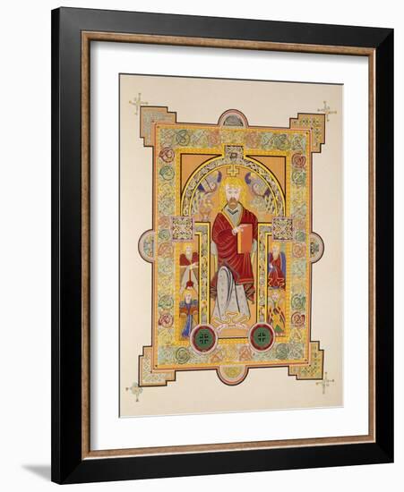 Saint Matthew, from a Facsimile Copy of the Book of Kells, Pub. by Day and Son-Irish School-Framed Giclee Print