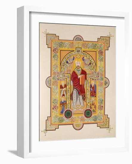 Saint Matthew, from a Facsimile Copy of the Book of Kells, Pub. by Day and Son-Irish School-Framed Giclee Print