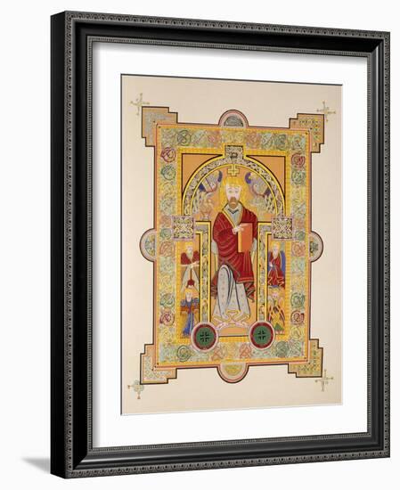 Saint Matthew, from a Facsimile Copy of the Book of Kells, Pub. by Day and Son-Irish School-Framed Giclee Print