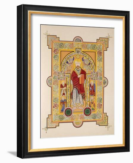 Saint Matthew, from a Facsimile Copy of the Book of Kells, Pub. by Day and Son-Irish School-Framed Giclee Print