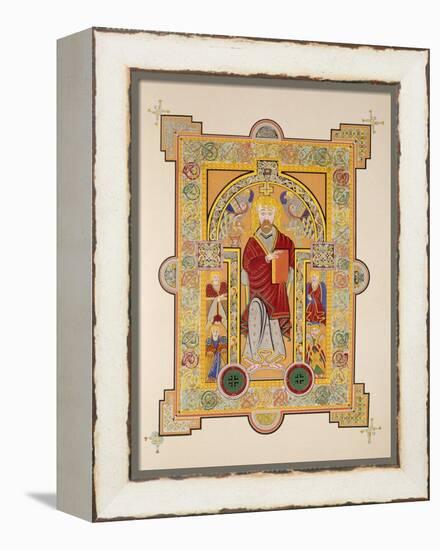 Saint Matthew, from a Facsimile Copy of the Book of Kells, Pub. by Day and Son-Irish School-Framed Premier Image Canvas