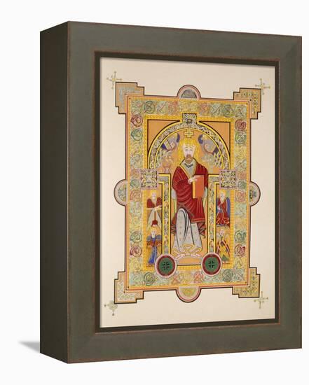 Saint Matthew, from a Facsimile Copy of the Book of Kells, Pub. by Day and Son-Irish School-Framed Premier Image Canvas