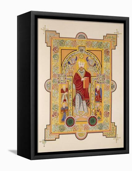 Saint Matthew, from a Facsimile Copy of the Book of Kells, Pub. by Day and Son-Irish School-Framed Premier Image Canvas