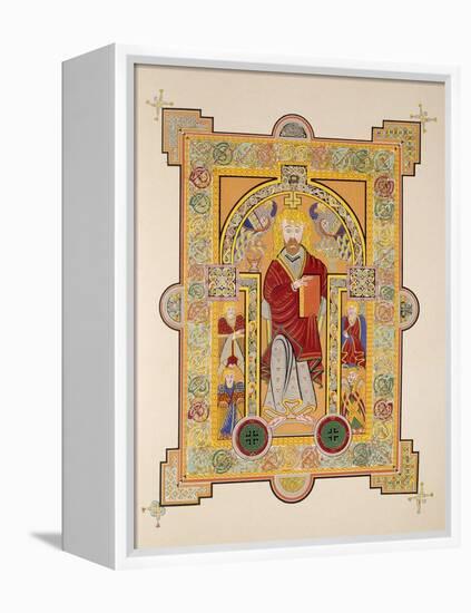 Saint Matthew, from a Facsimile Copy of the Book of Kells, Pub. by Day and Son-Irish School-Framed Premier Image Canvas