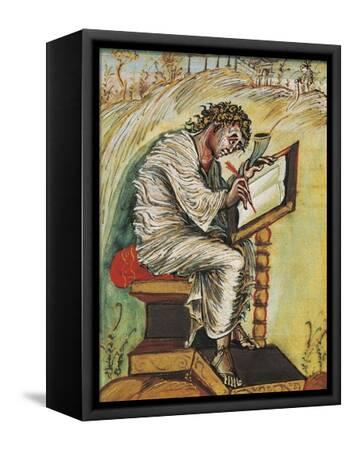 Saint Matthew Miniature from the Ebbo Gospel Giclee Print Art