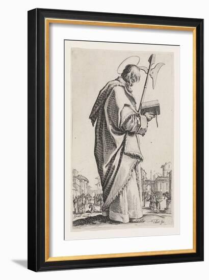 Saint Matthias from Les Grands Apôtres (The Large Apostles), 1631 (Etching)-Jacques Callot-Framed Giclee Print