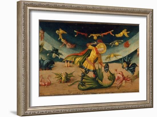 Saint Michael and the Dragon-Neri Di Bicci-Framed Giclee Print