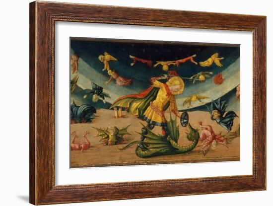Saint Michael and the Dragon-Neri Di Bicci-Framed Giclee Print
