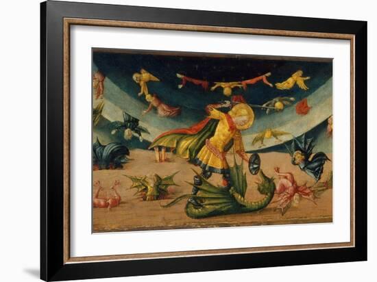 Saint Michael and the Dragon-Neri Di Bicci-Framed Giclee Print