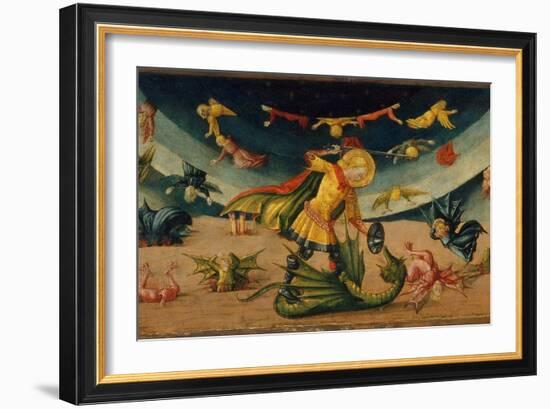 Saint Michael and the Dragon-Neri Di Bicci-Framed Giclee Print