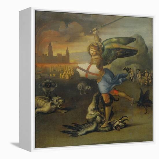 Saint Michael and the Dragon-Raphael-Framed Premier Image Canvas