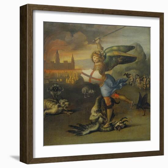 Saint Michael and the Dragon-Raphael-Framed Giclee Print