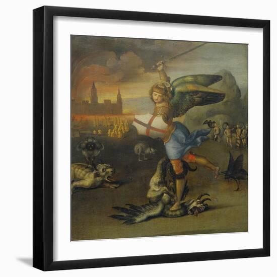 Saint Michael and the Dragon-Raphael-Framed Giclee Print