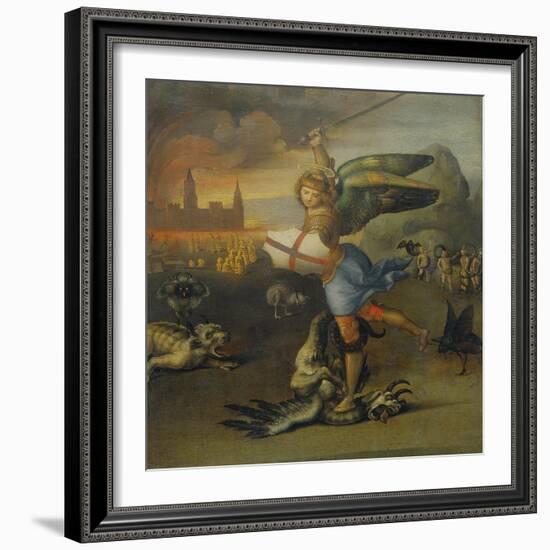 Saint Michael and the Dragon-Raphael-Framed Giclee Print