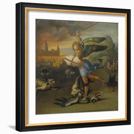 Saint Michael and the Dragon-Raphael-Framed Giclee Print