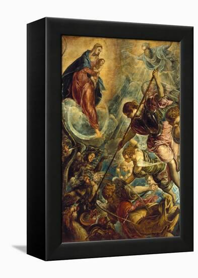 Saint Michael Defeating Satan, C. 1590-Titian (Tiziano Vecelli)-Framed Premier Image Canvas