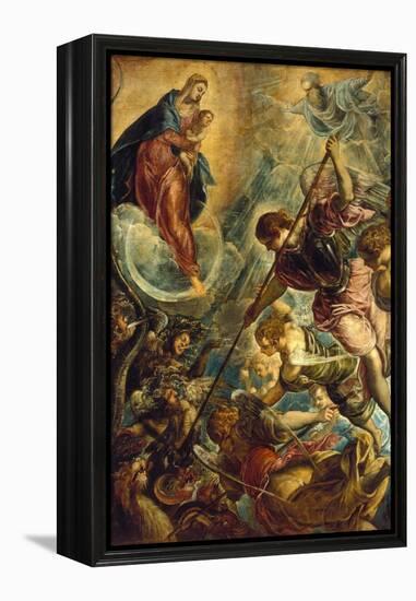 Saint Michael Defeating Satan, C. 1590-Titian (Tiziano Vecelli)-Framed Premier Image Canvas