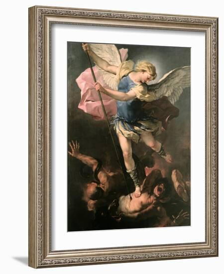 Saint Michael the Archangel, Ca 1663-Luca Giordano-Framed Giclee Print