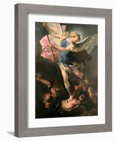 Saint Michael the Archangel, Ca 1663-Luca Giordano-Framed Giclee Print