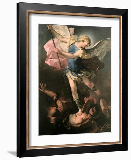 Saint Michael the Archangel, Ca 1663-Luca Giordano-Framed Giclee Print