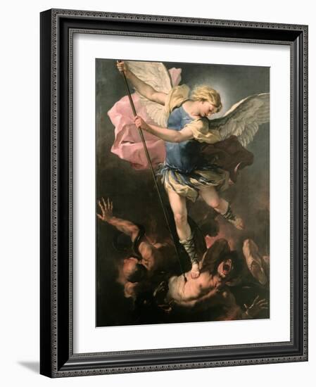 Saint Michael the Archangel, Ca 1663-Luca Giordano-Framed Giclee Print