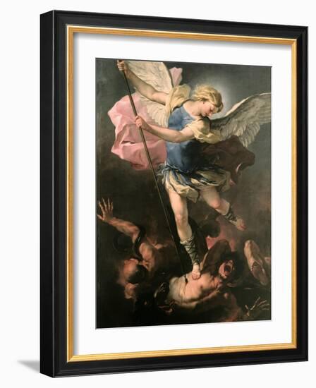 Saint Michael the Archangel, Ca 1663-Luca Giordano-Framed Giclee Print