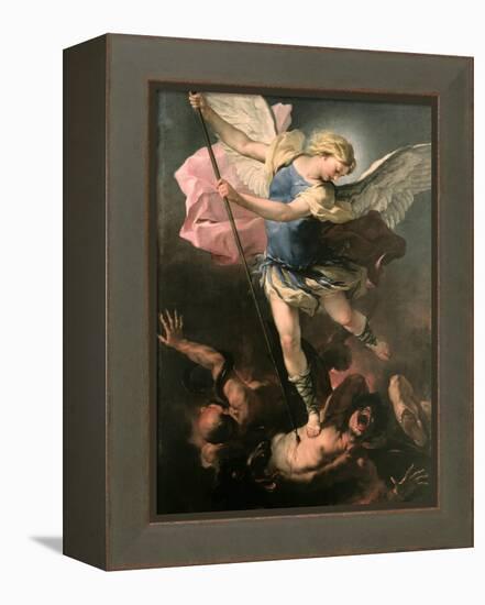 Saint Michael the Archangel, Ca 1663-Luca Giordano-Framed Premier Image Canvas