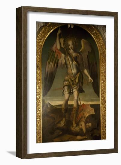 Saint Michael Triumphs over Devil-null-Framed Giclee Print