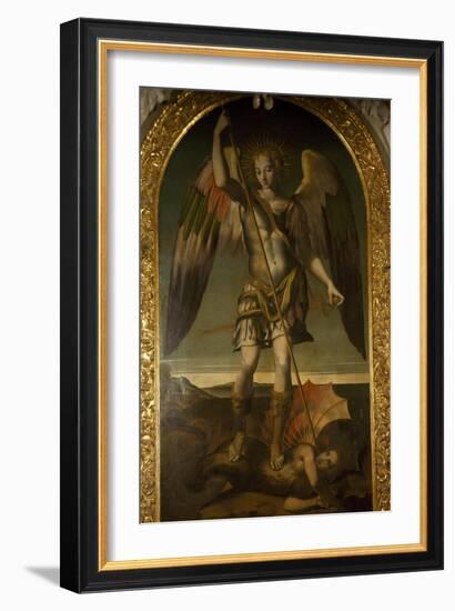 Saint Michael Triumphs over Devil-null-Framed Giclee Print