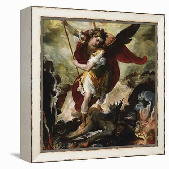 Saint Michael Vanquishing Satan-Francesco Maffei-Framed Premier Image Canvas