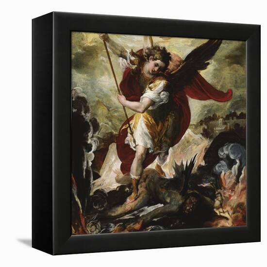 Saint Michael Vanquishing Satan-Francesco Maffei-Framed Premier Image Canvas