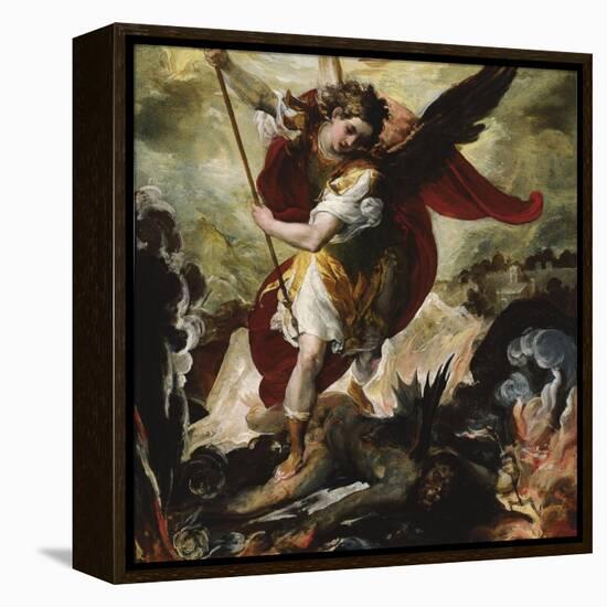 Saint Michael Vanquishing Satan-Francesco Maffei-Framed Premier Image Canvas