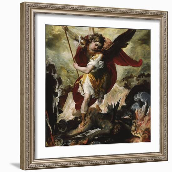 Saint Michael Vanquishing Satan-Francesco Maffei-Framed Giclee Print