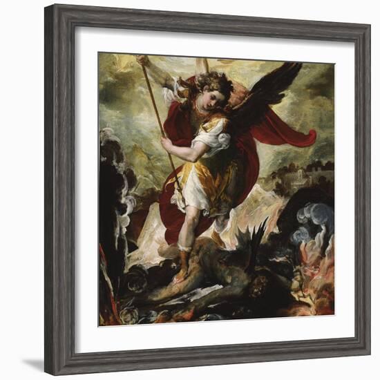 Saint Michael Vanquishing Satan-Francesco Maffei-Framed Giclee Print