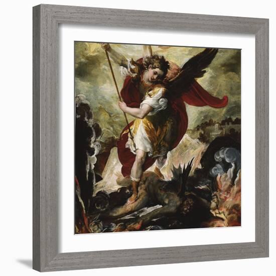 Saint Michael Vanquishing Satan-Francesco Maffei-Framed Giclee Print