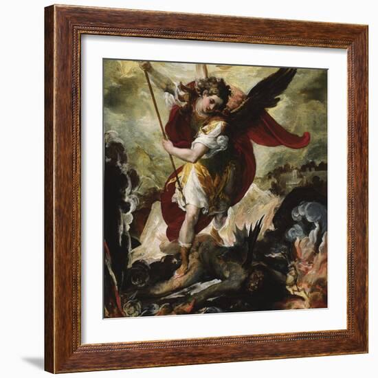 Saint Michael Vanquishing Satan-Francesco Maffei-Framed Giclee Print