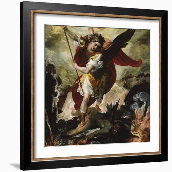 Saint Michael Vanquishing Satan-Francesco Maffei-Framed Giclee Print