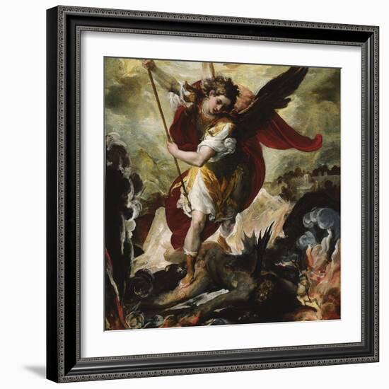 Saint Michael Vanquishing Satan-Francesco Maffei-Framed Giclee Print