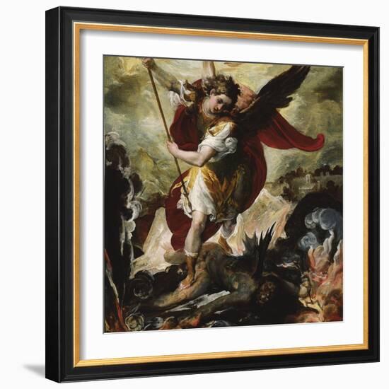 Saint Michael Vanquishing Satan-Francesco Maffei-Framed Giclee Print