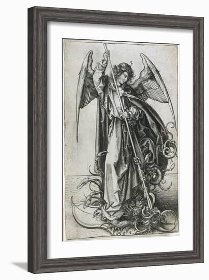 Saint Michel terrassant le dragon-Martin Schongauer-Framed Giclee Print