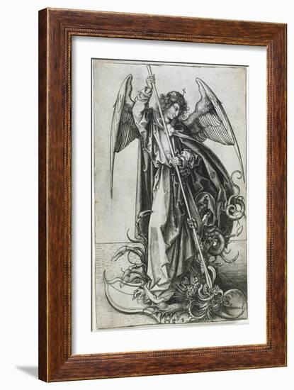 Saint Michel terrassant le dragon-Martin Schongauer-Framed Giclee Print