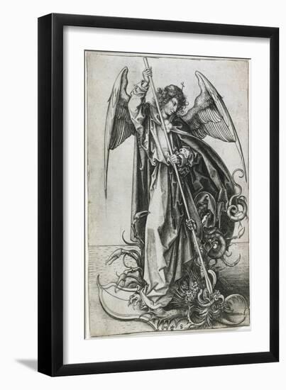 Saint Michel terrassant le dragon-Martin Schongauer-Framed Giclee Print