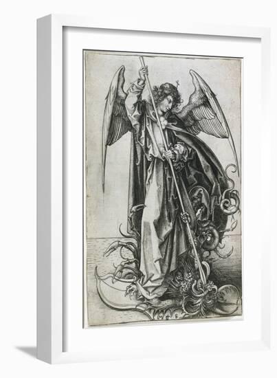 Saint Michel terrassant le dragon-Martin Schongauer-Framed Giclee Print